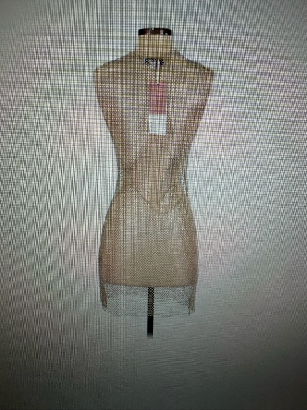 DA VEAMOR Sleeveless Fishnet Tunic Top in Neutral SILVER,one size, NWT - Picture 6 of 6